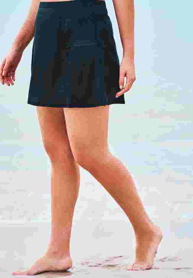 Zip-Pocket Swim Skort image number 1