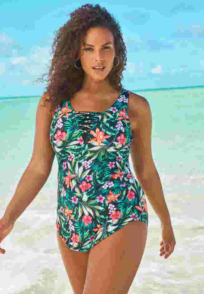 Sarong-Front Swimsuit image number 0