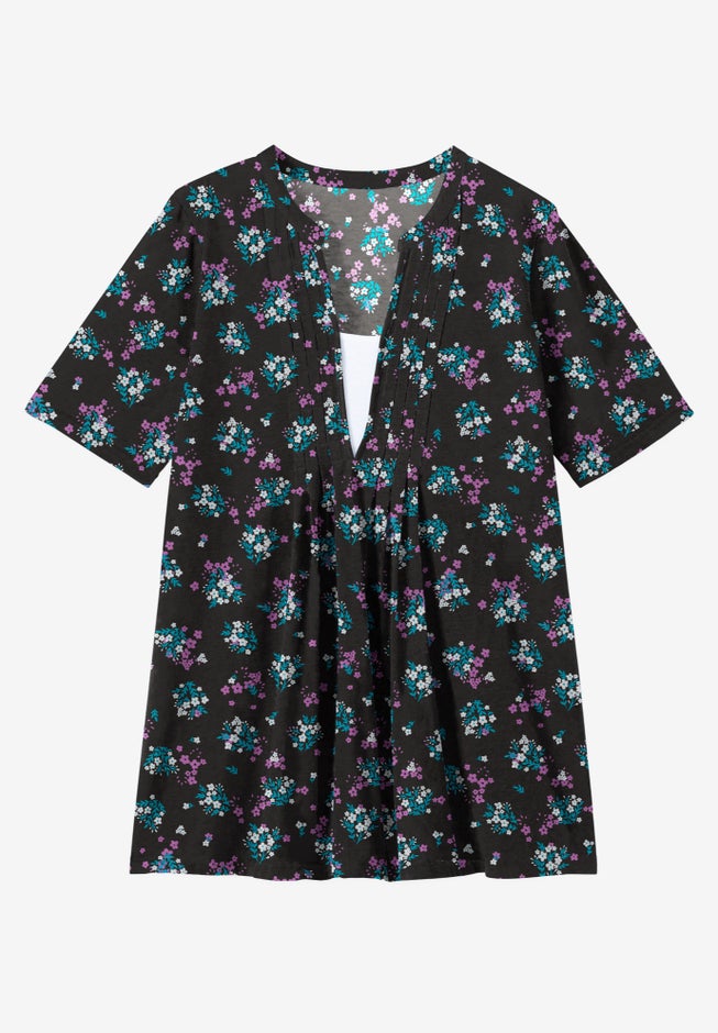 7-Day Layer-Look Elbow-Sleeve Tee image number 5