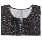 7-Day Three-Quarter Sleeve Pintucked Henley Tunic image number null