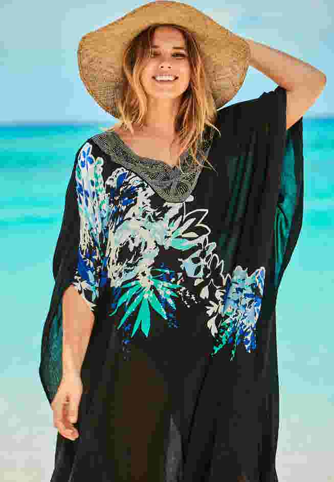 Long Embellished Cover Up  image number 3