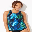 Chlorine Resistant High Neck Racerback Tankini Top image number null