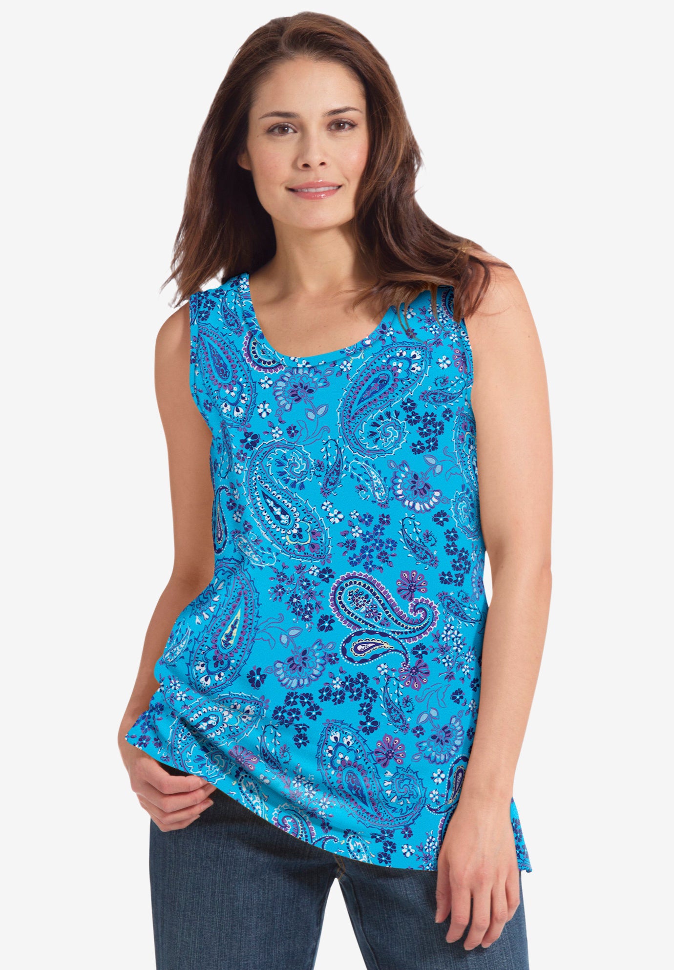 Perfect Printed Scoopneck Tank image number 0