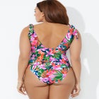 Tie Shoulder One Piece Swimsuit image number null