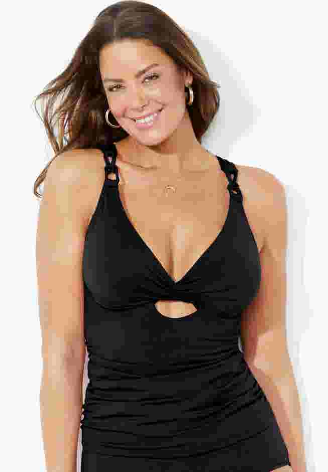 Keyhole Underwire Tankini Top image number 0