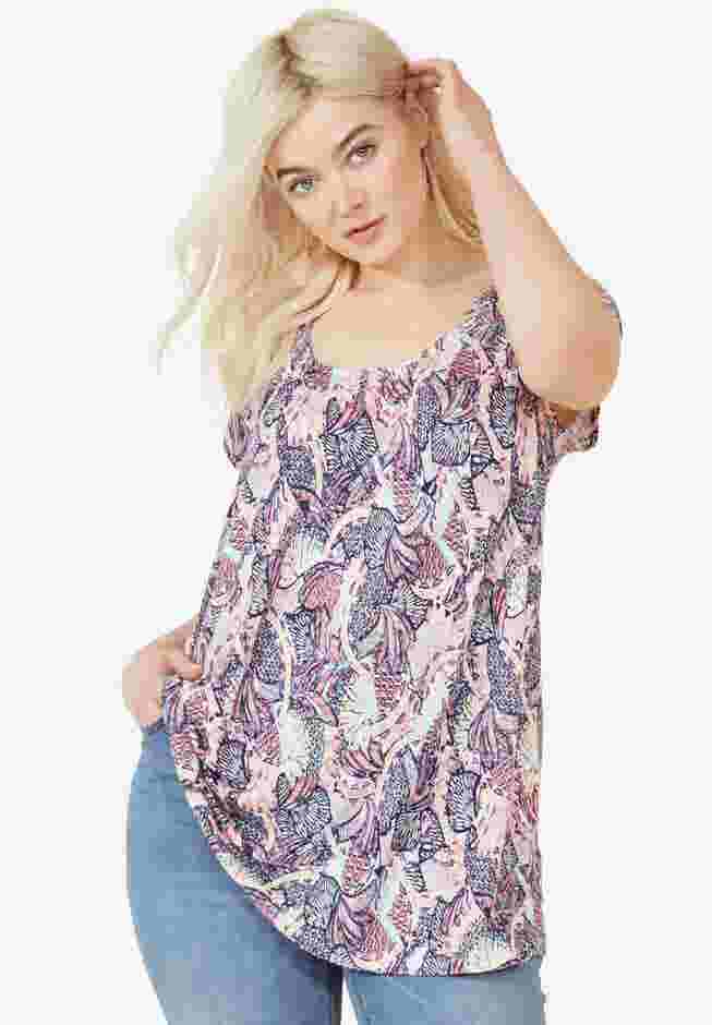 Shirred Scoop Neck Tunic image number 0