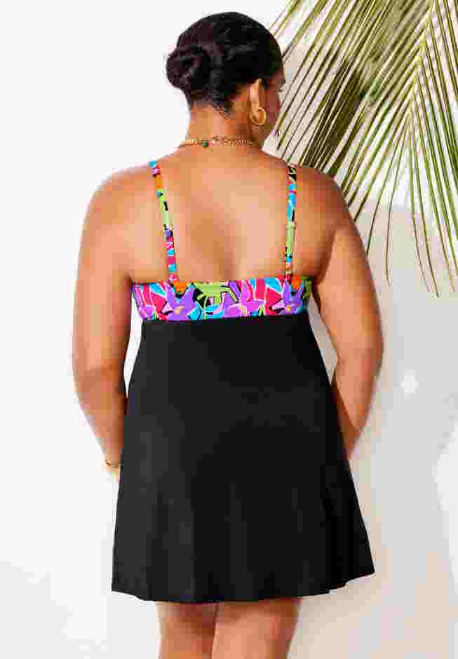Tie Front Underwire Swimdress image number 1