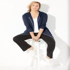 Cloud Knit French Terry Zip-Front Hoodie image number null