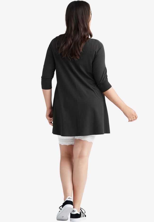 Lace Hem Bike Shorts image number 4