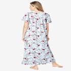 Long Floral Print Cotton Gown image number 1