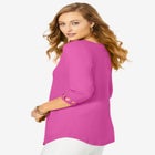 Stretch Cotton Lattice Boatneck Tunic image number null