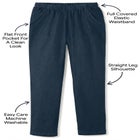 Fineline Pull-On Elastic Waist Straight-Leg Stretch Denim Jeans image number 2