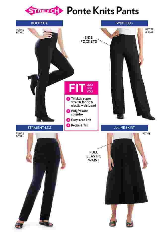 Women’s Plus-Size Stretch Ponte Knit Pull-On Bootcut Pants image number 4