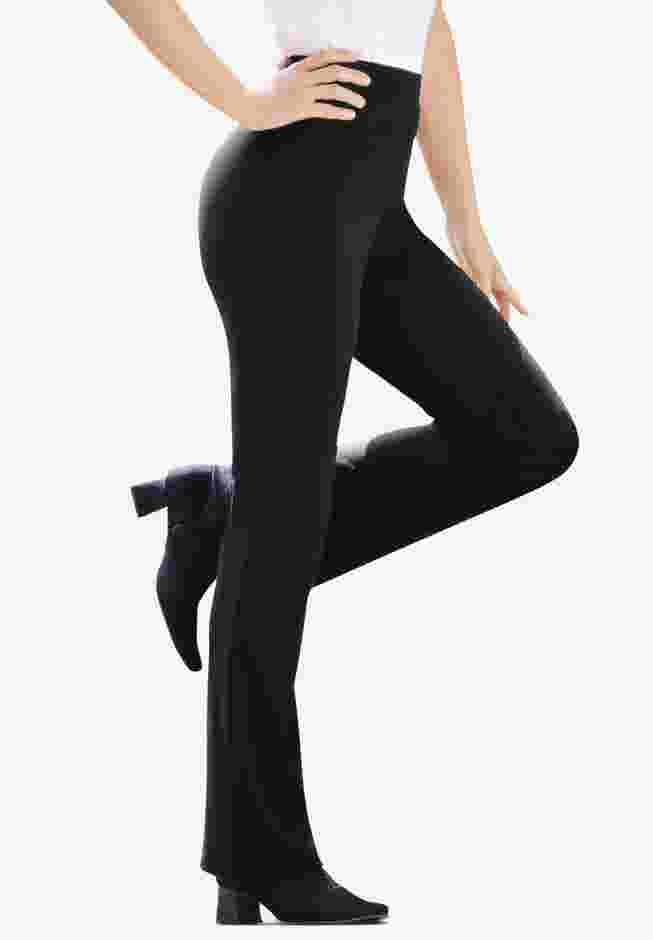 Women’s Plus-Size Stretch Ponte Knit Pull-On Bootcut Pants image number 2