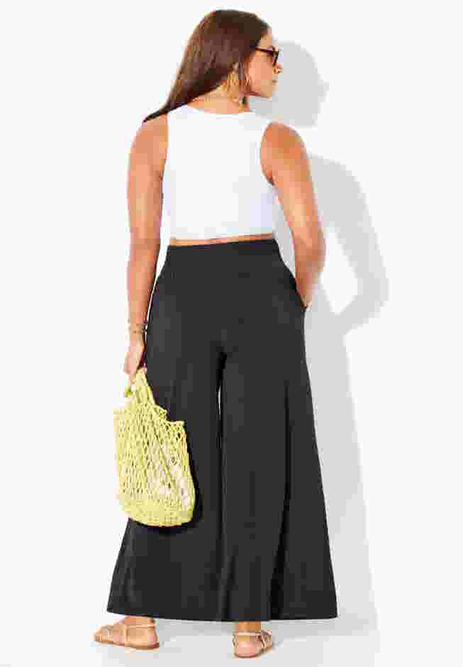 Pack & Go Wrinkle-Resistant Cover Up Wide Leg Pant image number 1