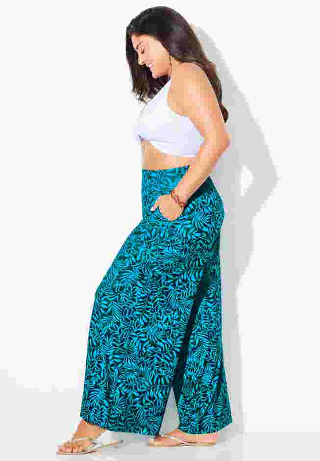 Pack & Go Wrinkle-Resistant Cover Up Wide Leg Pant image number 2