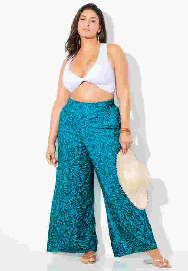 Pack & Go Wrinkle-Resistant Cover Up Wide Leg Pant image number 3