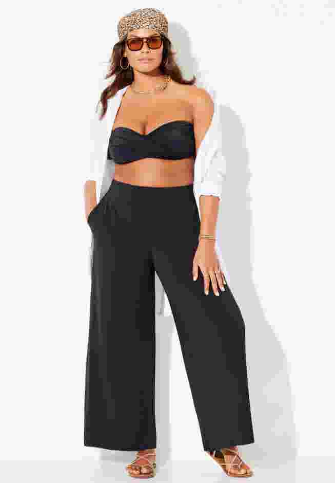Pack & Go Wrinkle-Resistant Cover Up Wide Leg Pant image number 5