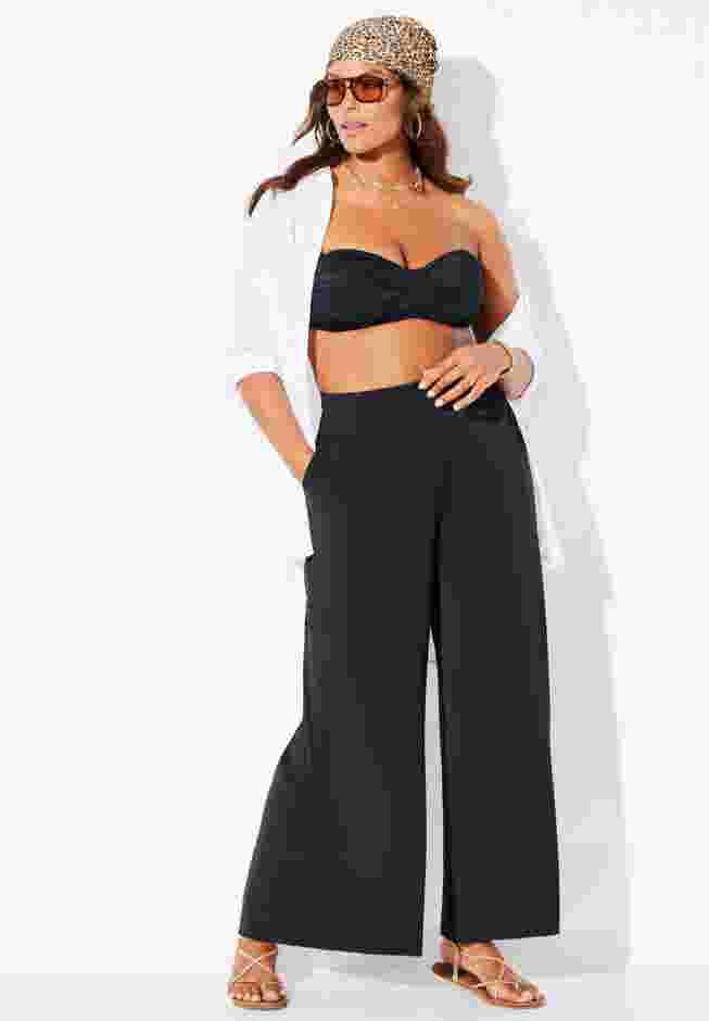 Pack & Go Wrinkle-Resistant Cover Up Wide Leg Pant image number 6