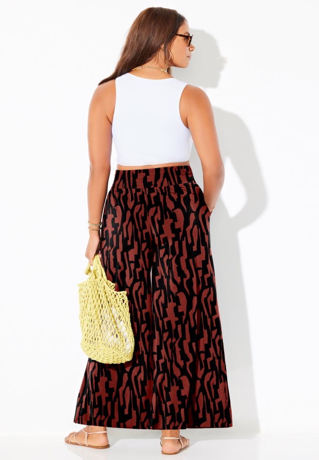 Pack & Go Wrinkle-Resistant Cover Up Wide Leg Pant image number 1