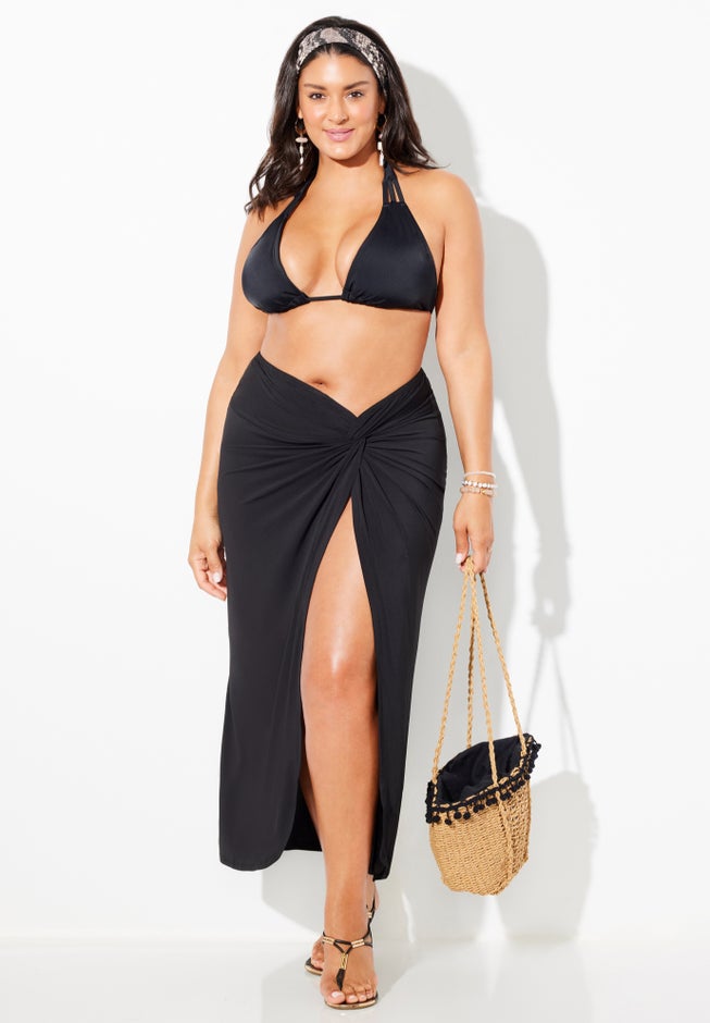 Pack & Go Wrinkle-Resistant Sarong Skirt Cover Up image number 3