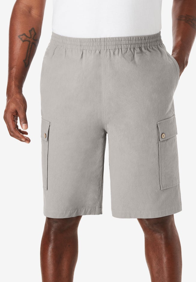 Full Elastic Waist Gauze Cargo Shorts image number 0