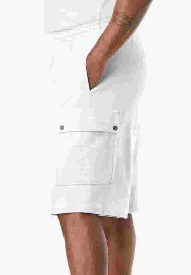 Full Elastic Waist Gauze Cargo Shorts image number 2