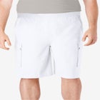 Full Elastic Waist Gauze Cargo Shorts image number null