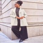 Drawstring Waist Dress Coat image number null