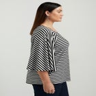 Flared Raglan Sleeve Breton Tee image number null