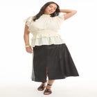 Mockneck Ruffle Blouse image number 0