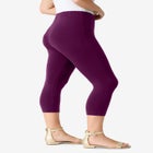 Plus Size Essential Stretch Capri Legging image number null