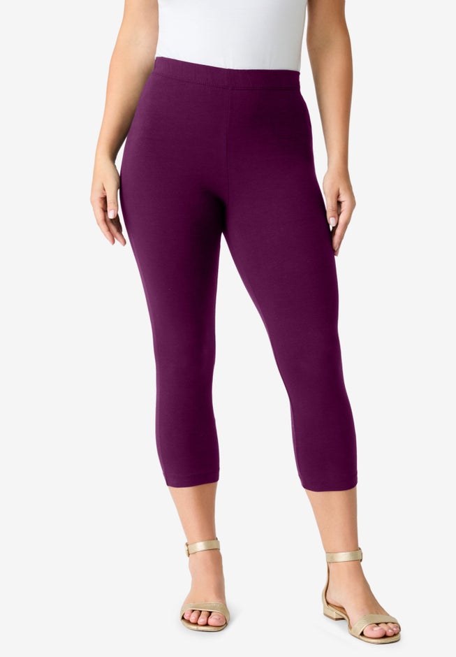 Plus Size Essential Stretch Capri Legging image number 0