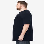 Shrink-Less&trade; Lightweight Longer-Length Crewneck Pocket T-Shirt image number null