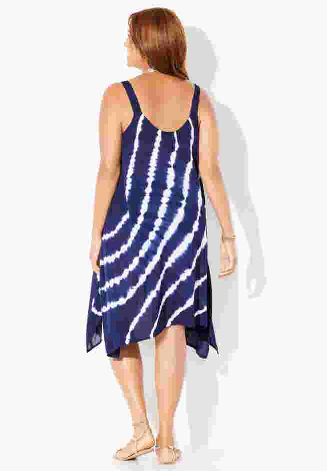 Tie-Dye Flare Cover Up Dress image number 1