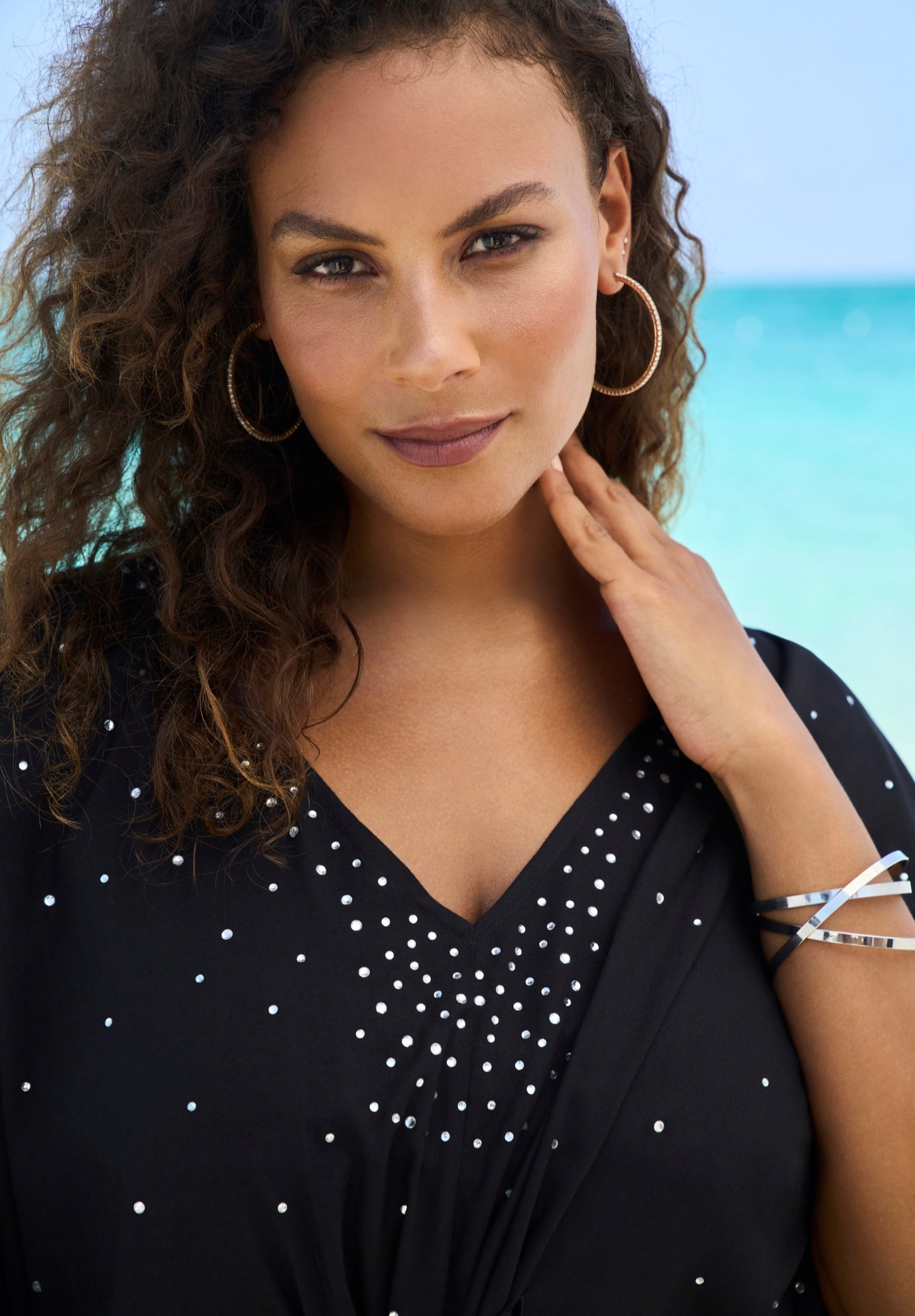 Ruched Caftan Cover Up image number 1