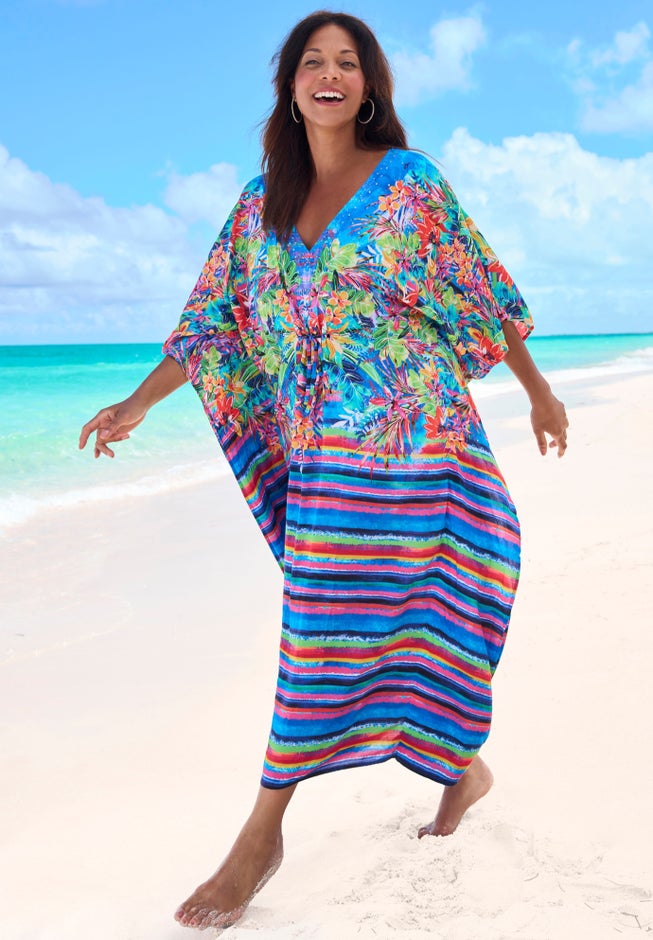 Ruched Caftan Cover Up image number 0