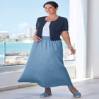 Chambray Maxi Skirt image number null