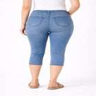 Mid-Rise Stretch Denim Capri Jegging image number 1