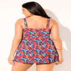 Twist Front V-Neck Swimdress image number null