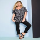 Plus Size Ruched Sleeve Ultra Drape Tunic image number 0