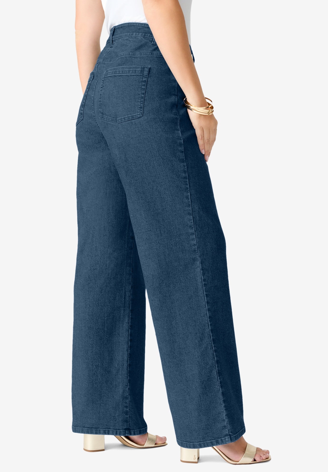 Plus Size 24/7 Stretch Wide Leg Jean image number 2