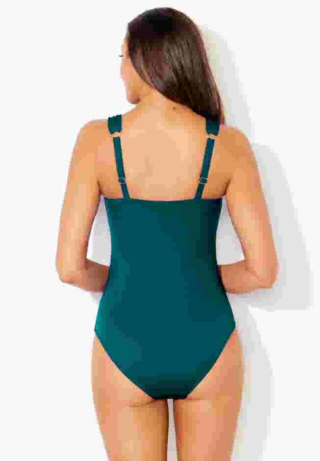 Shirred Sweetheart One Piece Swimsuit image number 1