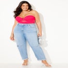 Mesh Spliced Bandeau Underwire One Piece Swimsuit image number null