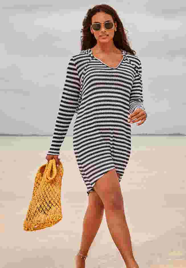 Hi-Low Knit Tunic Hoodie image number 0
