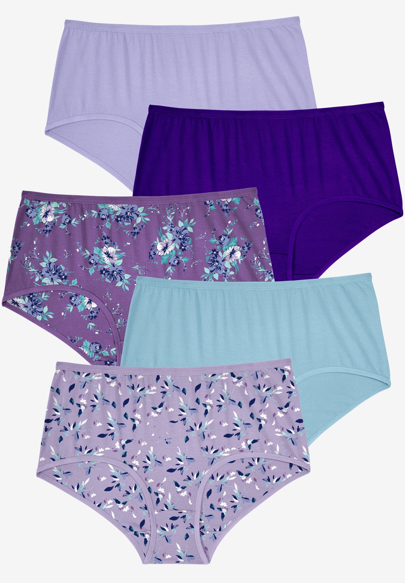 Full Coverage Stretch Cotton Brief 5-Pack image number 0