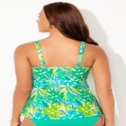 Knot Front V-Neck Underwire Tankini Top image number null