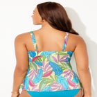 Knot Front V-Neck Underwire Tankini Top image number null