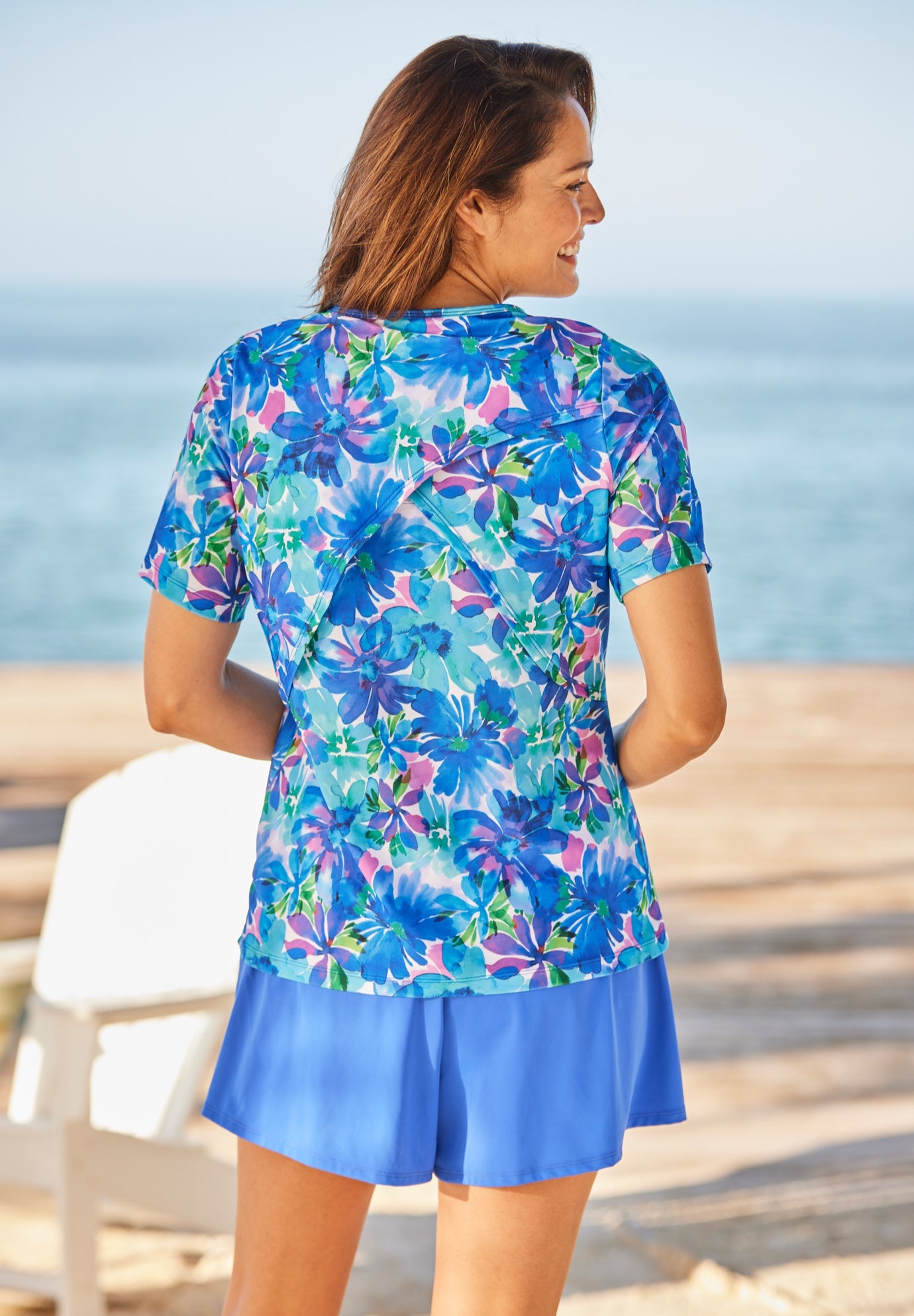 Cross-Back Swim Tee image number 1