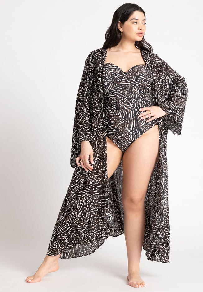Selfbelt Front Cover Up Kaftan image number null